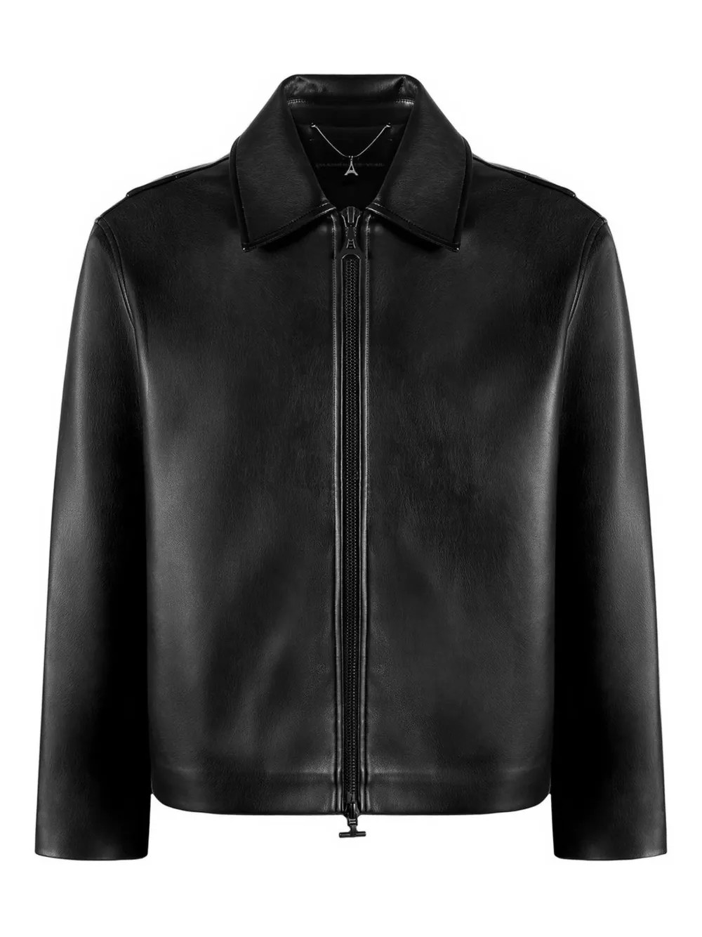Manière De Voir Bernard Minimal Boxy Leather Jacket | Black | FARFETCH | Farfetch Global