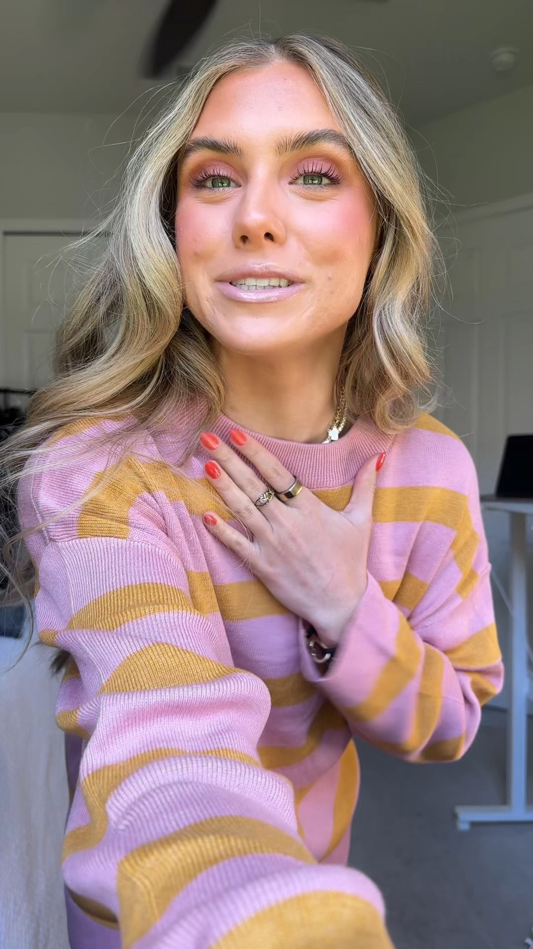 Amazon size small Panadila Womens Striped Sweater Set Oversized Lounge Sets Matching Pajamas Long Sleeve Sweater Top and Shorts

#LTKFindsUnder50 #LTKootd #LTKSaleAlert