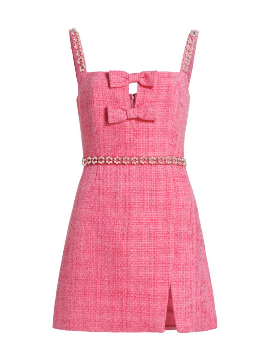 Beaded Bouclé-Knit Minidress | Saks Fifth Avenue