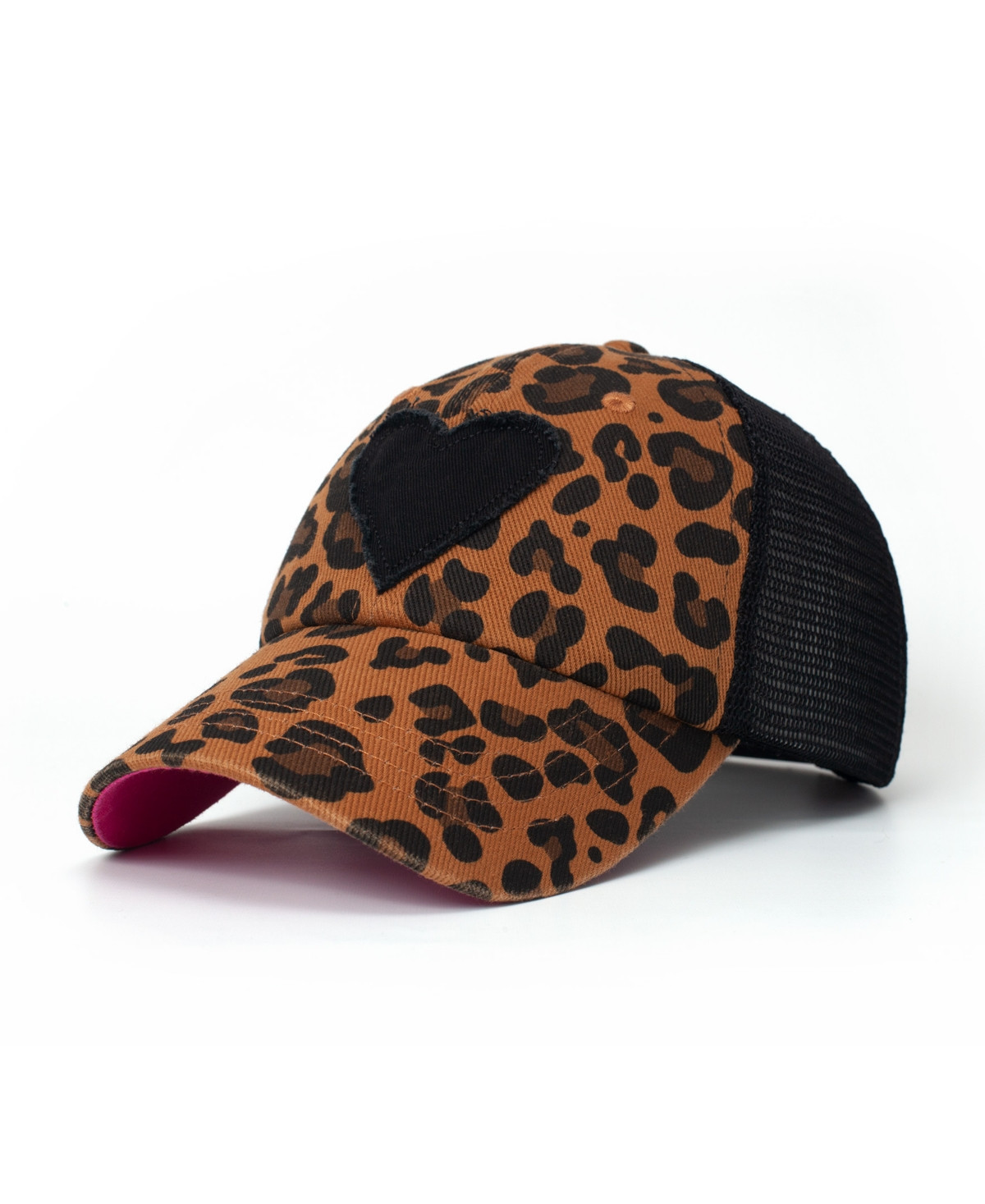 Leopard Lady Women's Adjustable Snap Back Mesh Leopard Print with Heart Trucker Hat - Leopard | Macy's