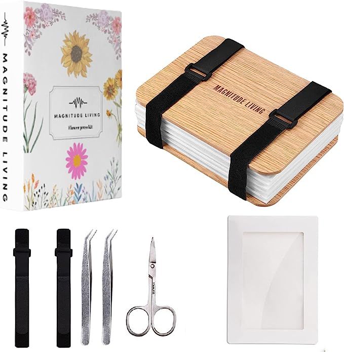 MAGNITUDE LIVING - Flower Press, Dried Flowers Craft Kits Flower Pressing kit for Adults and Kids... | Amazon (US)
