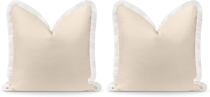 Hofdeco Premium Coastal Hampton Patio Indoor Outdoor Throw Pillow Cover Only, 22"x22" Water Repel... | Amazon (US)