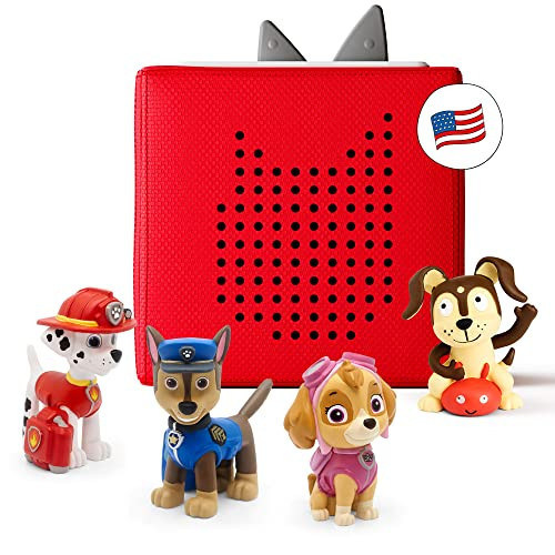 Toniebox 1 Audio Player Bundle with Chase, Skye, Marshall, and Playtime Puppy - Listen, Learn, and Play with One Huggable Little Box - Red | Amazon (US)