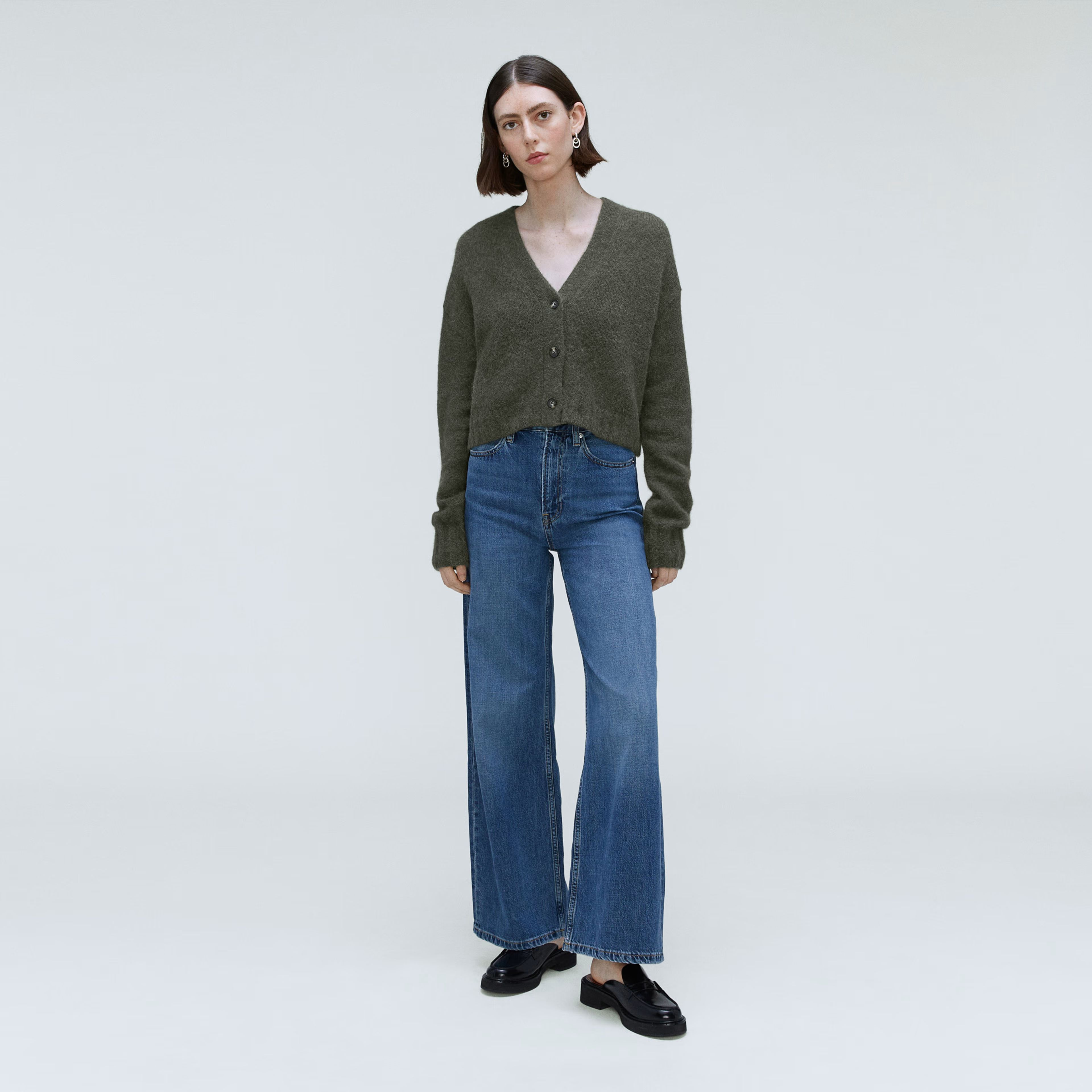 The Alpaca V-Neck Cropped Cardigan | Everlane