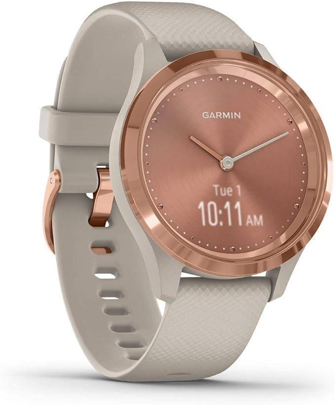 Garmin vívomove 3S, Hybrid Smartwatch with Real Watch Hands and Hidden Touchscreen Display, Rose... | Amazon (US)