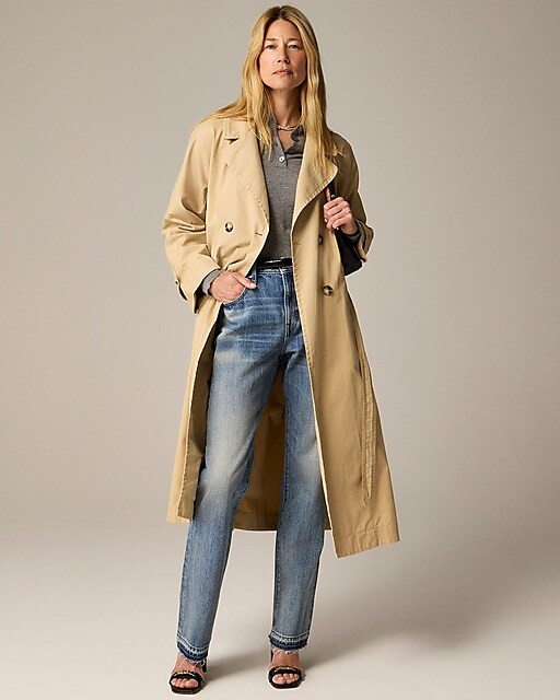 Relaxed heritage trench coat in chino | J. Crew US