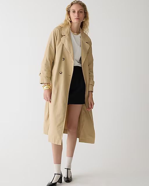 Relaxed heritage trench coat in chino | J. Crew US