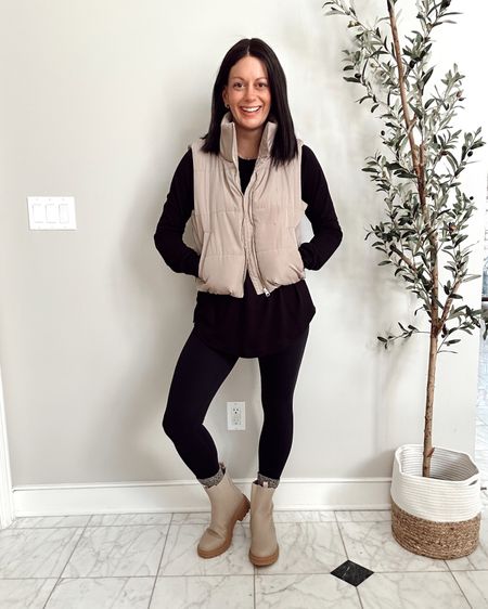 Amazon fall outfit idea - puffer vest, leggings, tunic tee, chelsea boots.  All run true to size!



#LTKover40 #LTKstyletip #LTKfindsunder50
