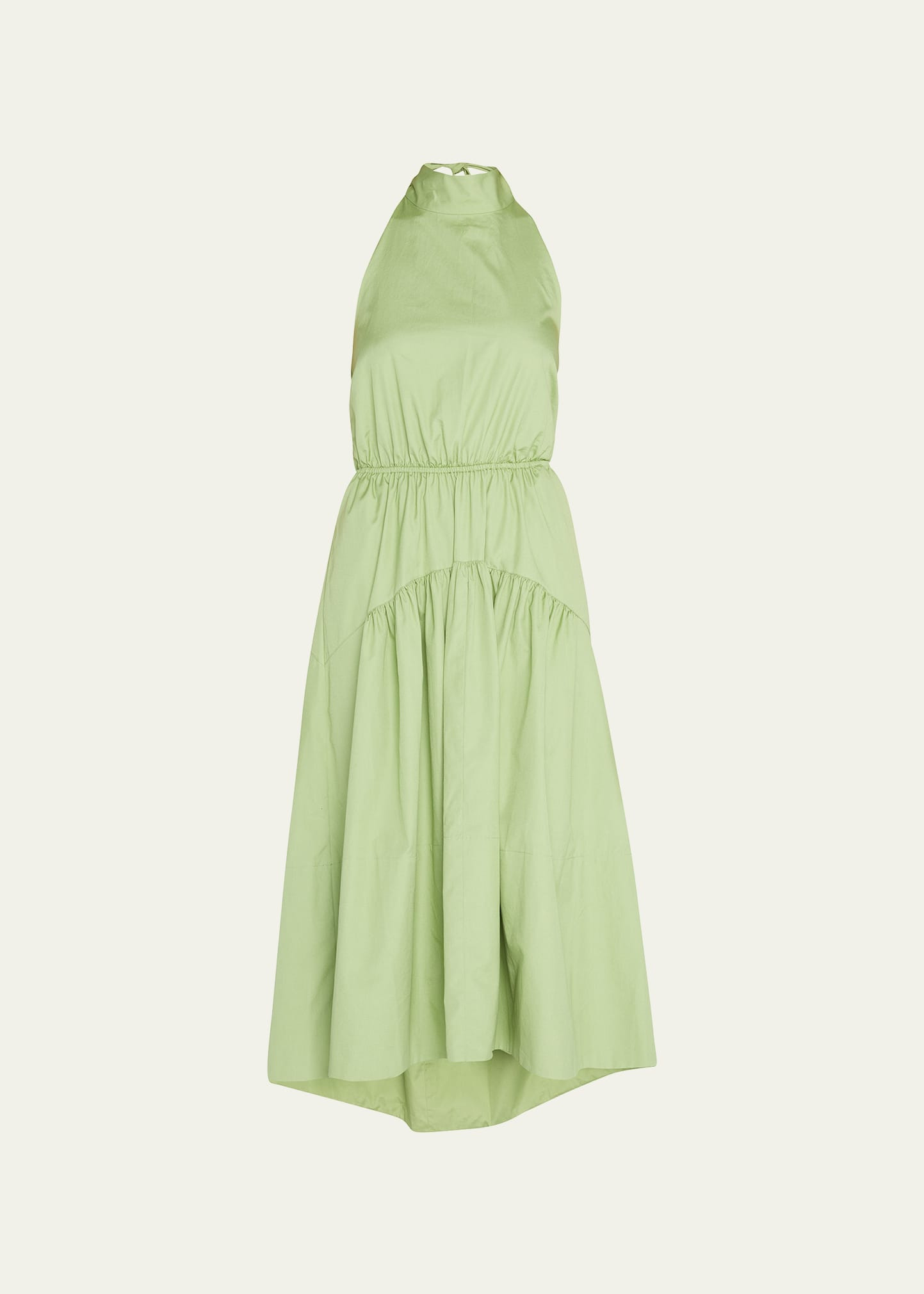 Vince Draped-Neck Midi Halter Dress | Bergdorf Goodman