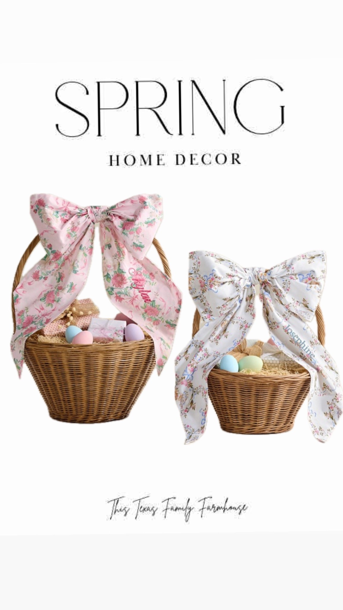 These bow Easter baskets are adorable!!! 

#LTKHome #LTKSeasonal #LTKSpringSale