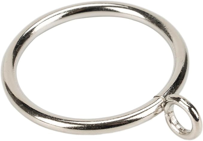 Curtain Rings with Eyelet for Curtain Rods 2 Inch Inner Diameter Metal Drapery Eyelet Curtain Rin... | Amazon (US)