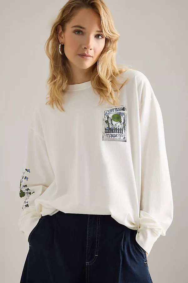 Damson Madder Plant Patch Pals Graphic Long-Sleeve T-Shirt | Anthropologie (UK)