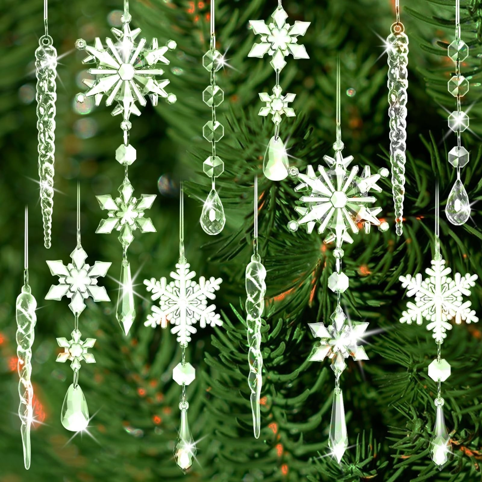 12 pack faux crystal ornaments acrylic for Christmas tree

#LTKStyleTip #LTKSaleAlert #LTKHome