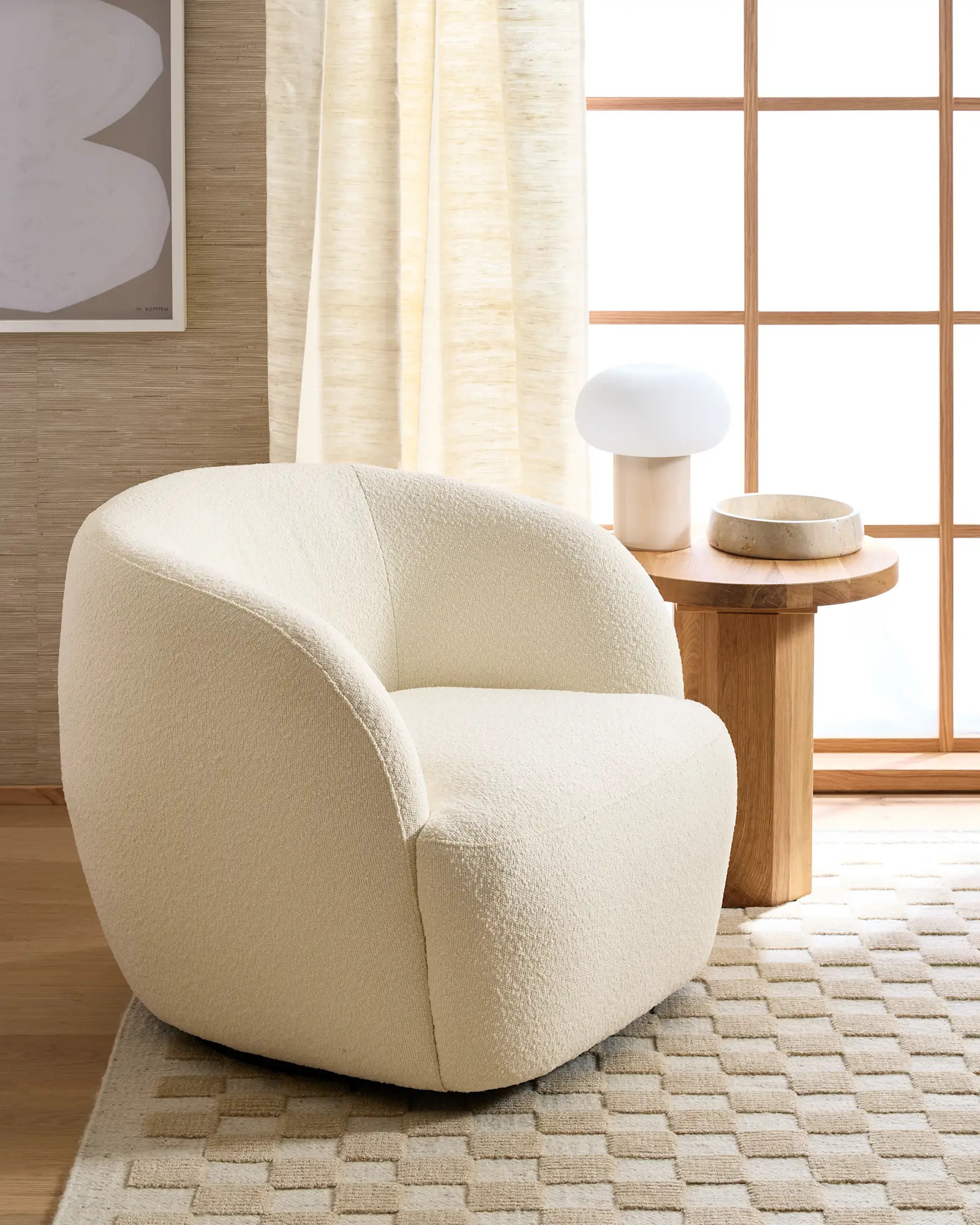 Performance Boucle Swivel Chair | Quince