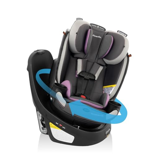 Evenflo Revolve360 Slim 2-in-1 Rotational Car Seat with Quick Clean Cover (Sutton Purple) | Amazon (US)