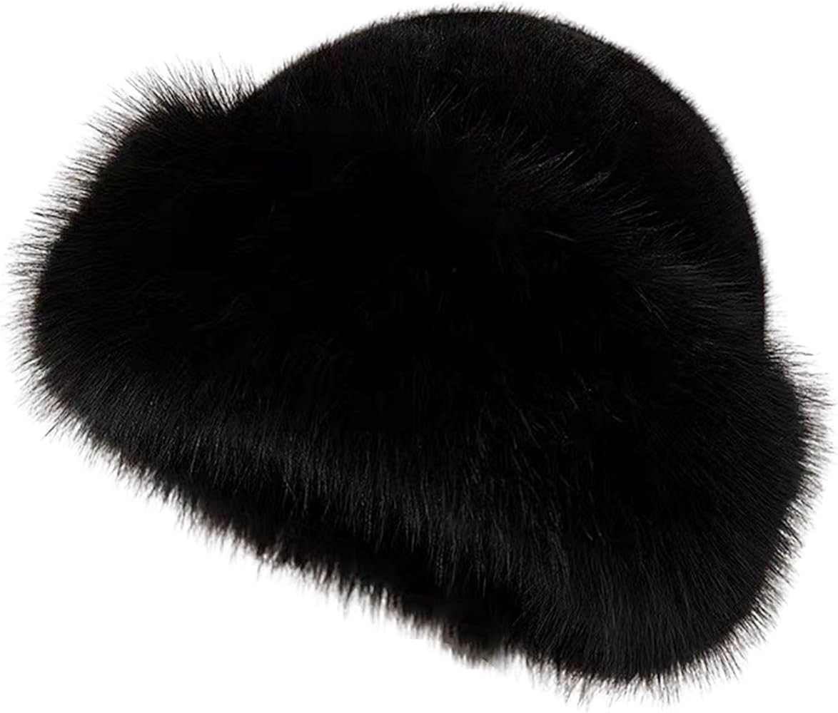 Ladies Velvet Hat Women Warm Winter Hat Women Winter Hat Thick Fuzzy Faux Fur Heat Retention Wind... | Amazon (US)