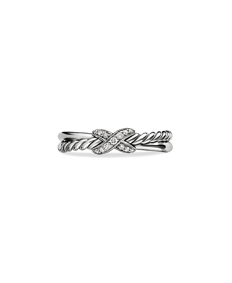 David Yurman Sterling Silver & Diamond Petite X Ring | Bloomingdale's (US)