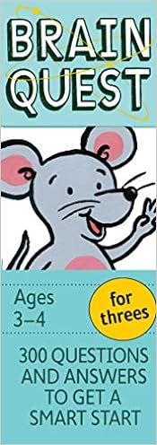 Brain Quest for Threes Q&A Cards: 300 Questions and Answers to Get a Smart Start. Teacher-approve... | Amazon (US)