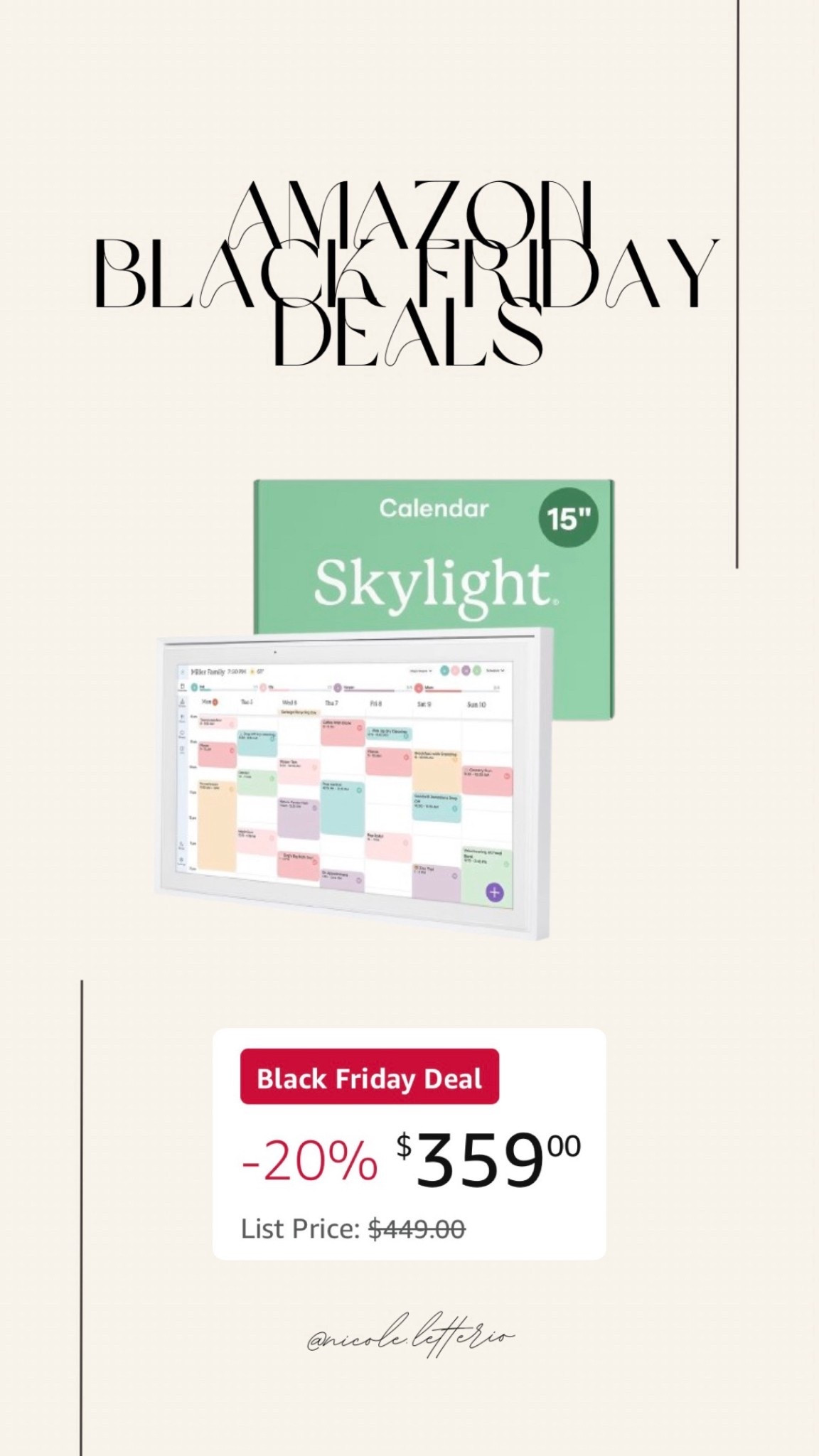 Skylight calendar on sale!!

#LTKfamily #LTKhome #LTKsale