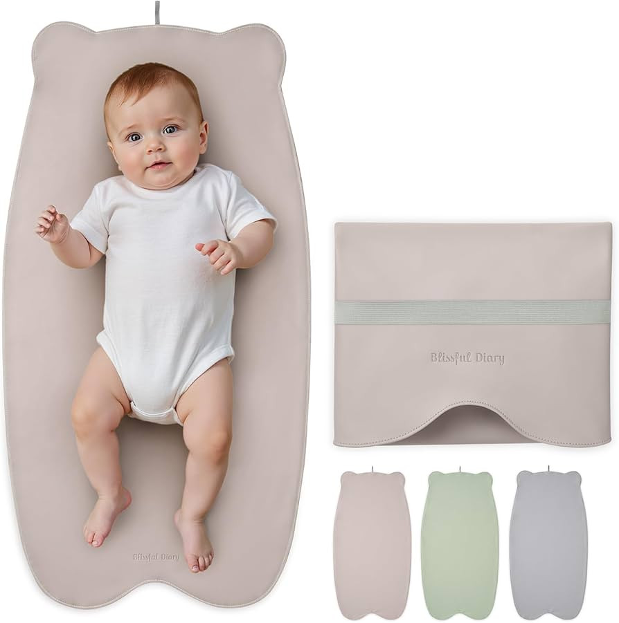 Blissful Diary Vegan Leather Portable Changing Pad, Wipeable & Waterproof Baby Change Mat in Diap... | Amazon (US)