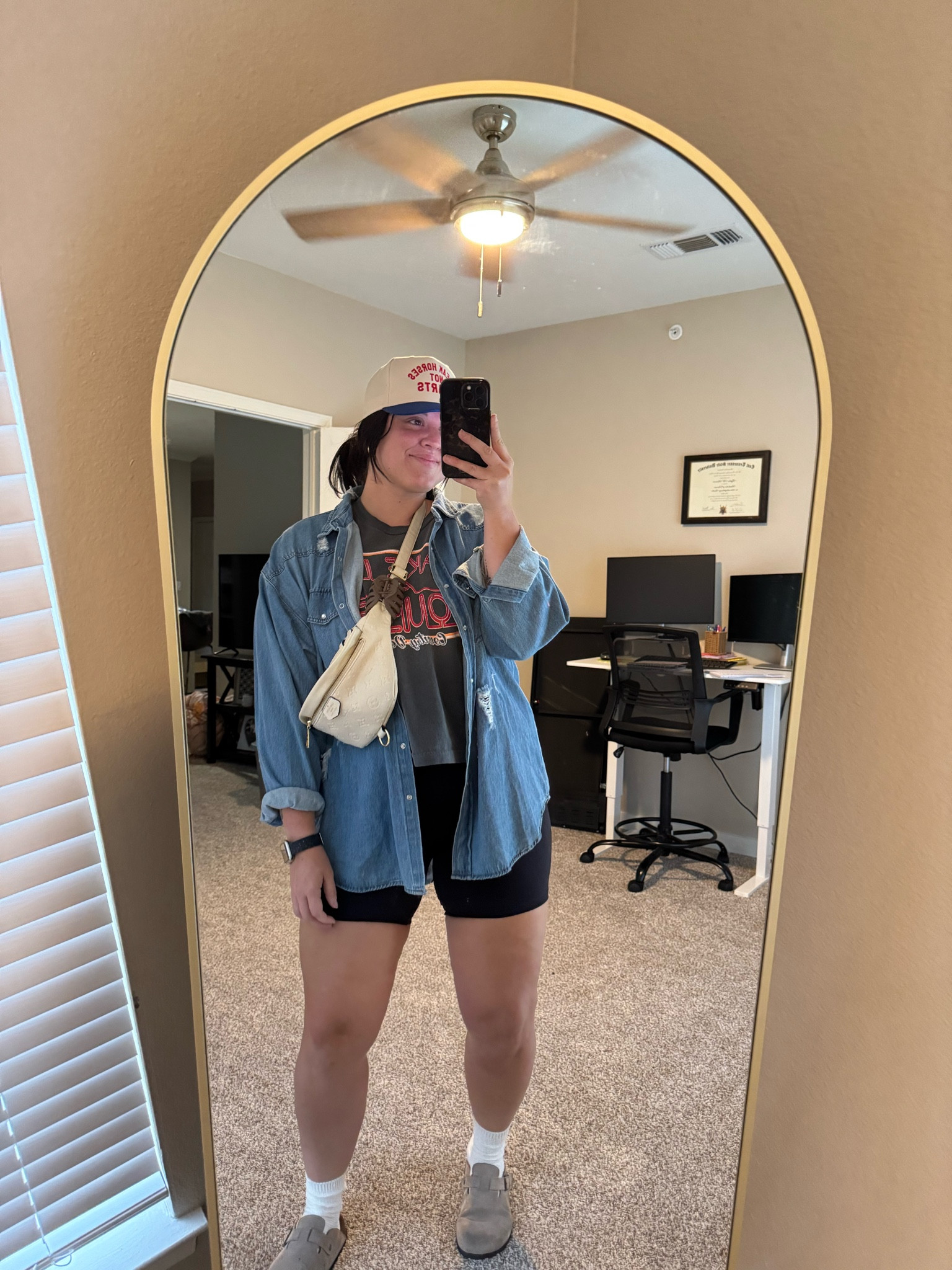 Another lazy girl WFH OOTD. 
#LTKootd #LTKwfh #LTKsale #LTKmidsize #LTKplussize #comfy #gamedaywear #ootd #graphictee #hats 

#LTKFindsUnder50 #LTKSaleAlert #LTKFallSale