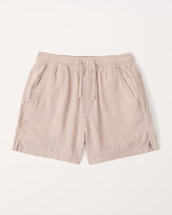 boys linen-blend pull-on shorts | boys matching sets | Abercrombie.com | Abercrombie & Fitch (US)