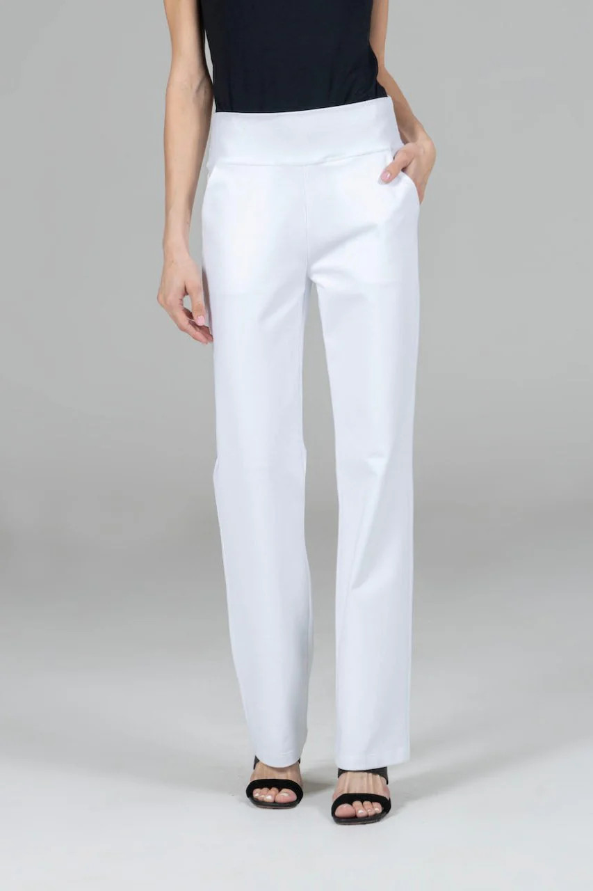 NINA STRAIGHT LEG PANT: WHITE | KIRAGRACE