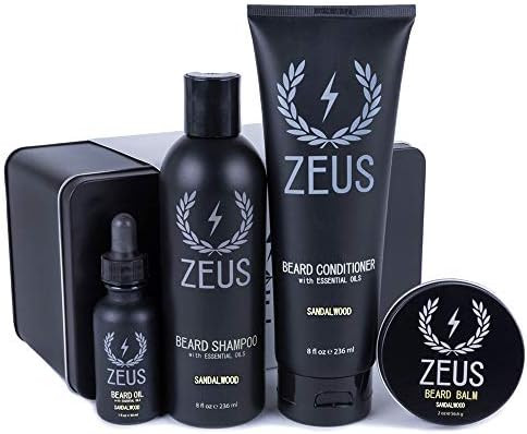 Zeus Men’s Everyday Beard Grooming Kit – Beard Shampoo & Conditioner, Beard Oil & Balm, Beard... | Amazon (US)