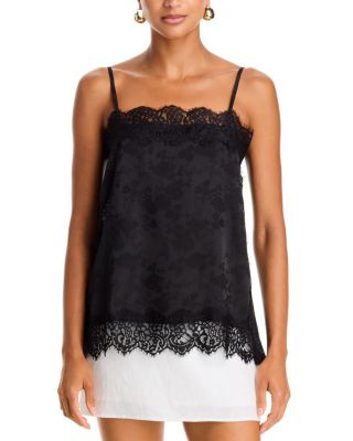 Aqua Floral Jacquard Lace Satin Tank Top - Exclusive | Bloomingdale's (US)