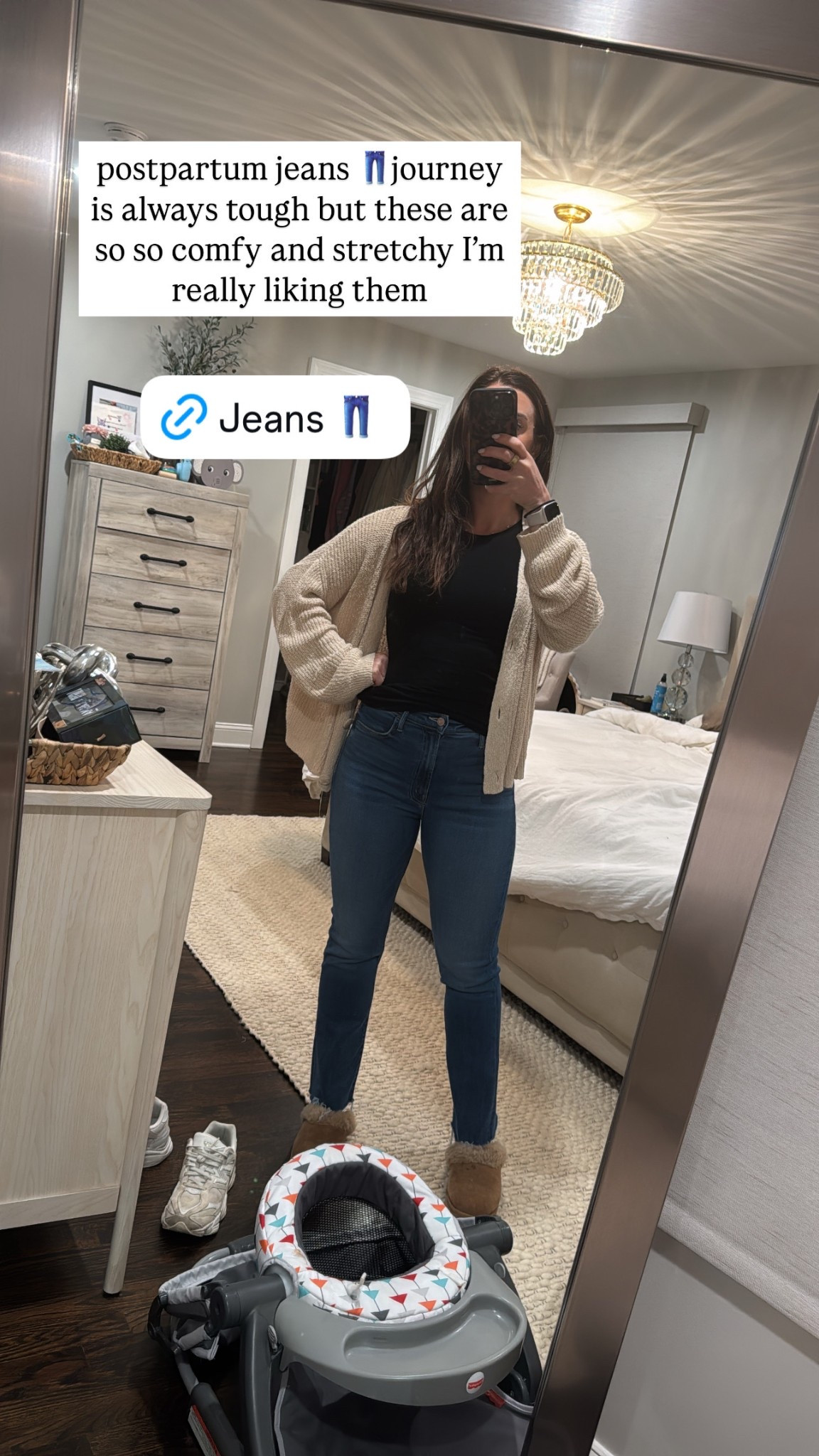 Postpartum Jean journey! Size down they are stretchy 

#LTKStyleTip #LTKBump #LTKWatchNow