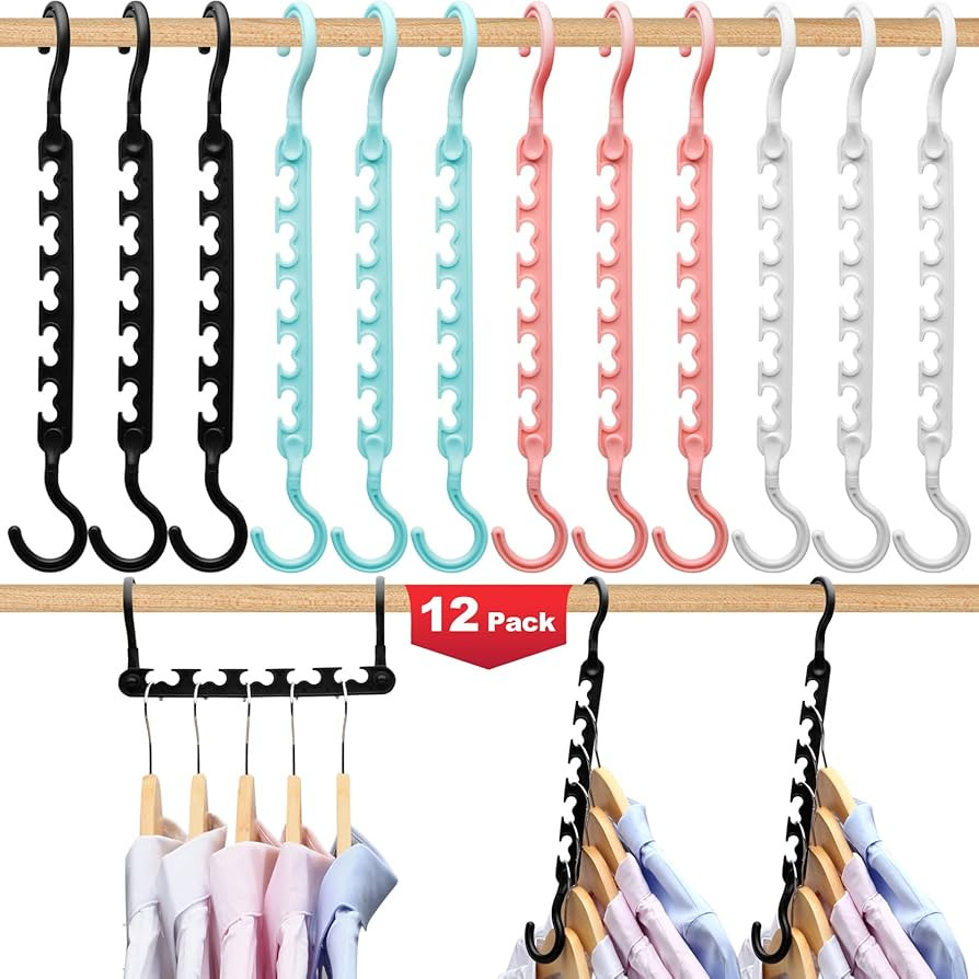 12-Pack-Closet-Organizers-and-Storage,Closet-Organizer-Hanger for Heavy Clothes,Sturdy Closet-Org... | Amazon (US)