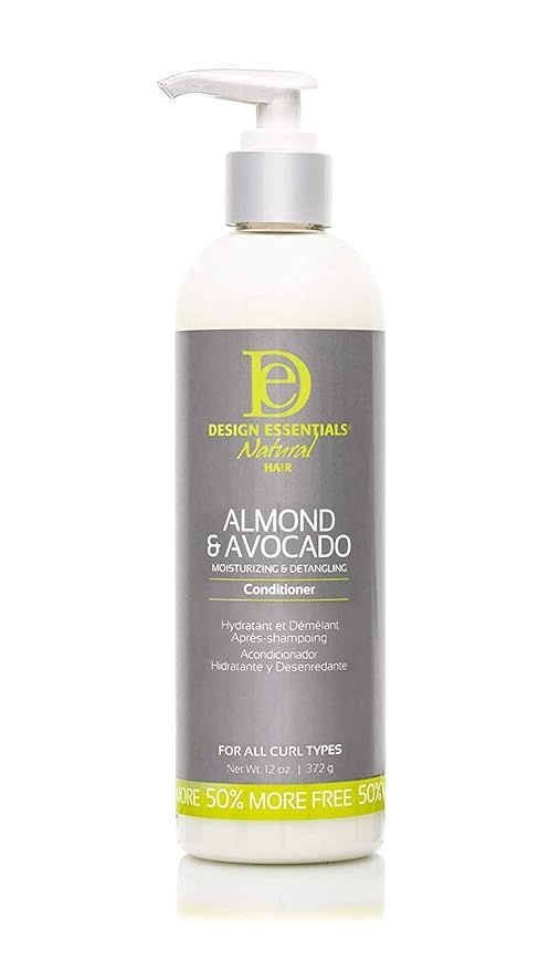 Design Essentials Natural Almond & Avocado Moisturizing & Detangling Conditioner, 12 Ounce | Amazon (US)