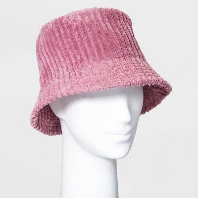 Women&#39;s Corduroy Bucket Hat - Wild Fable&#8482; Light Pink | Target