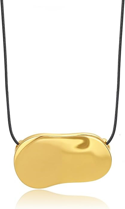 Vintage Necklace Thick Gold Pebble Necklaces for Women Elegant Jewelry Stylish Gift for Anniversa... | Amazon (US)