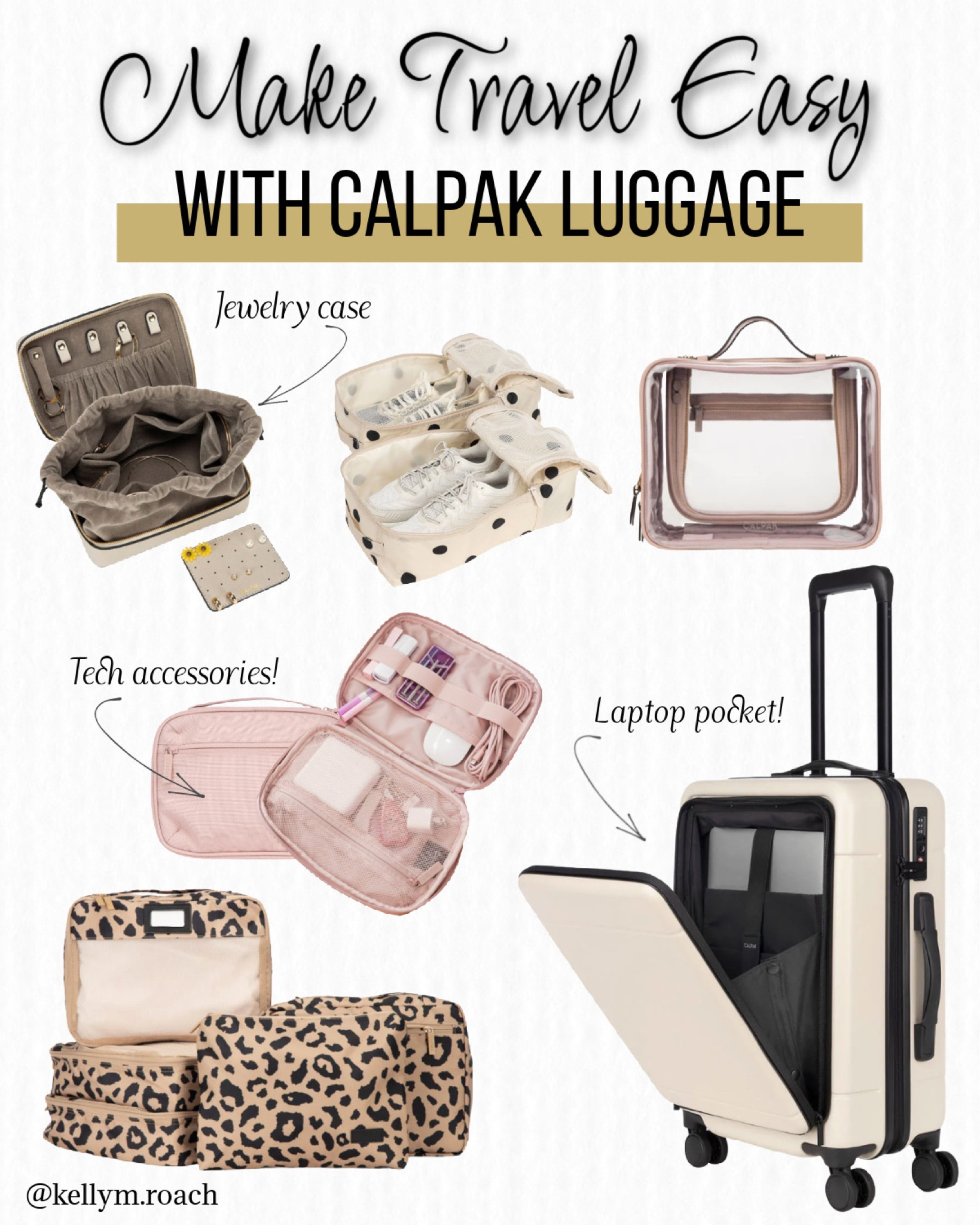 CALPAK HUE CARRY ON with OUTER POCKET 