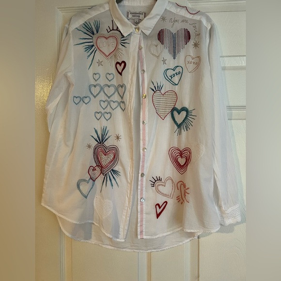 JOHNNY WAS Amour Shirt White Blouse Tunic | Poshmark