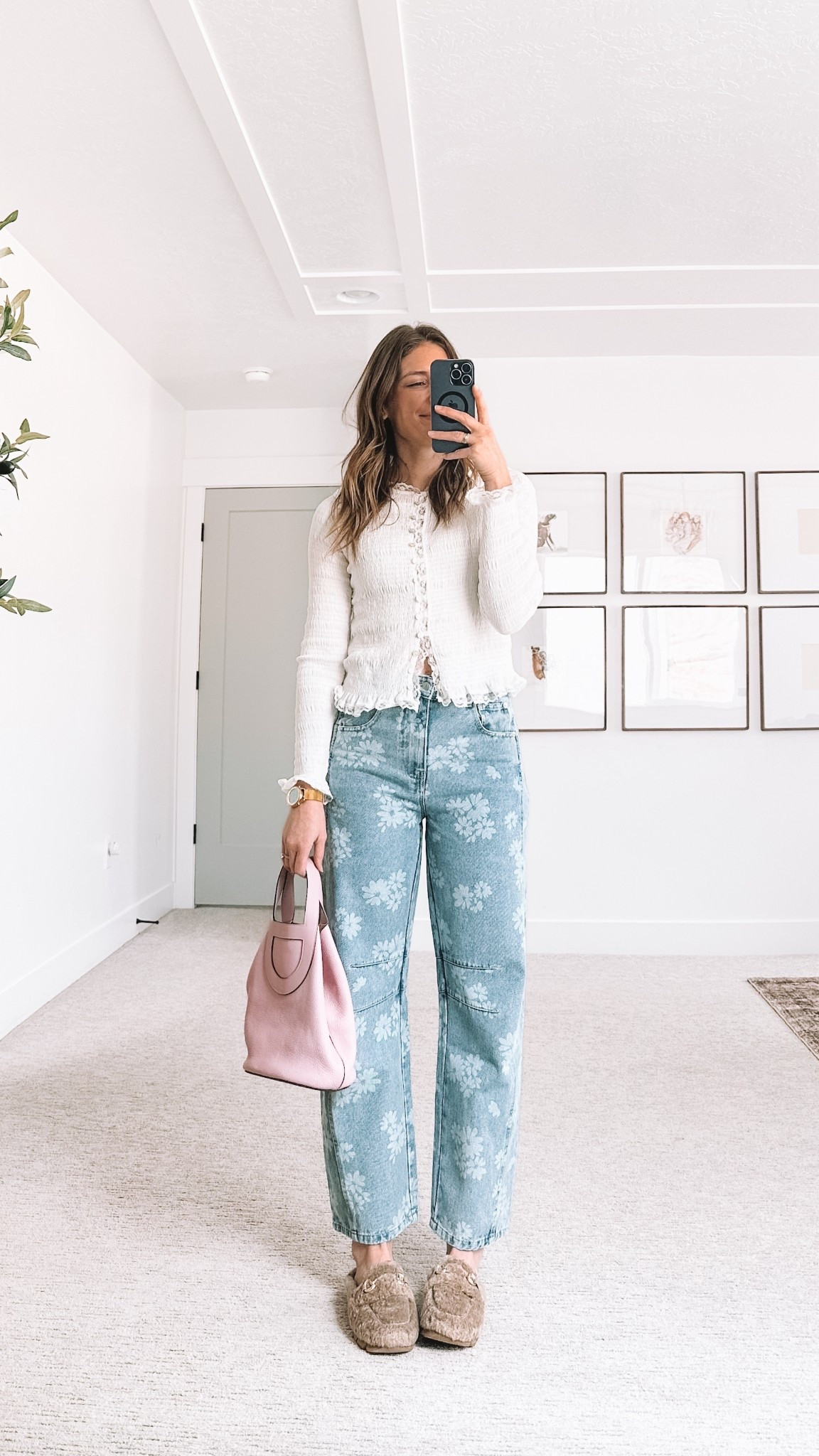 top: small, jeans: small, shoes: TTS, purse: Vivrelle rental - code: JENNHALLAK100 for your first month FREE!

#LTKgrwm #LTKootd #LTKmomlife