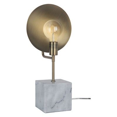 Loewy Brass Reflector Table Lamp with Marble Base Brass (Includes LED Light Bulb) - Project 62™ | Target