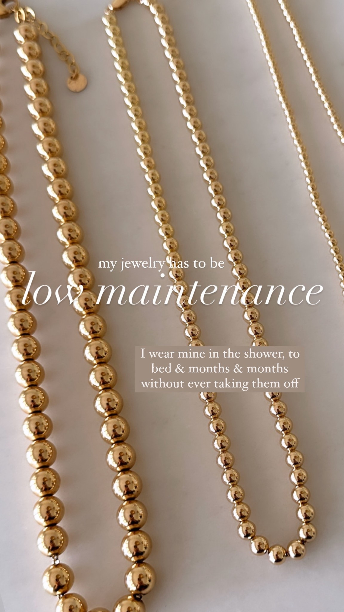 My jewelry has to be low maintenance! I wear mine in the shower, to bed, and go months without taking them off 🙌🏼#stylinbyaylin #aylin #14kgoldfilled

#LTKBeauty #LTKmomlife #LTKgrwm