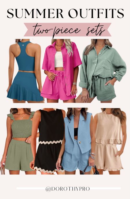 Summer outfits! Two pieces! Including activewear, casual long sleeves, walmart finds, tank tops, business wear and so much more! 

#LTKActive #LTKstyletip #LTKfindsunder50