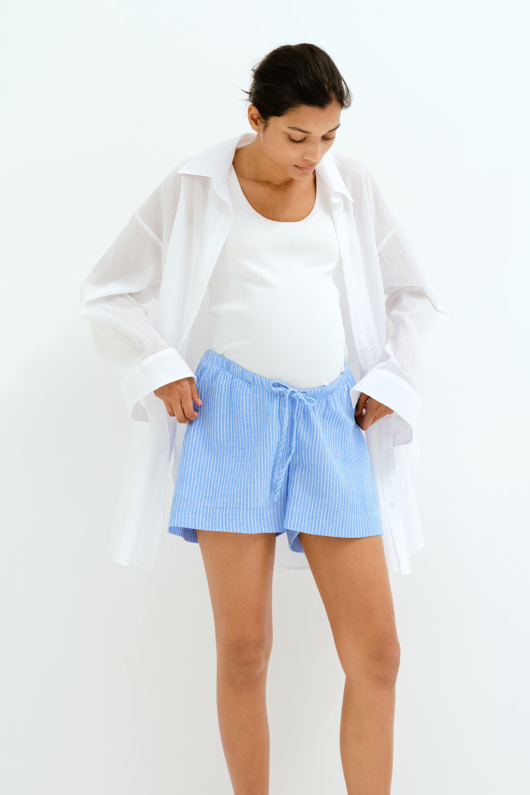 MAMA Drawstring Muslin Shorts | H&M (US + CA)