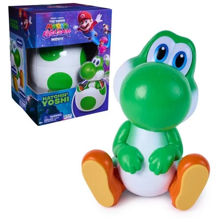 Hatchin' Yoshi from The Super Mario Galaxy Movie, Interactive Yoshi Figure, For Ages 4 and up | Walmart (US)