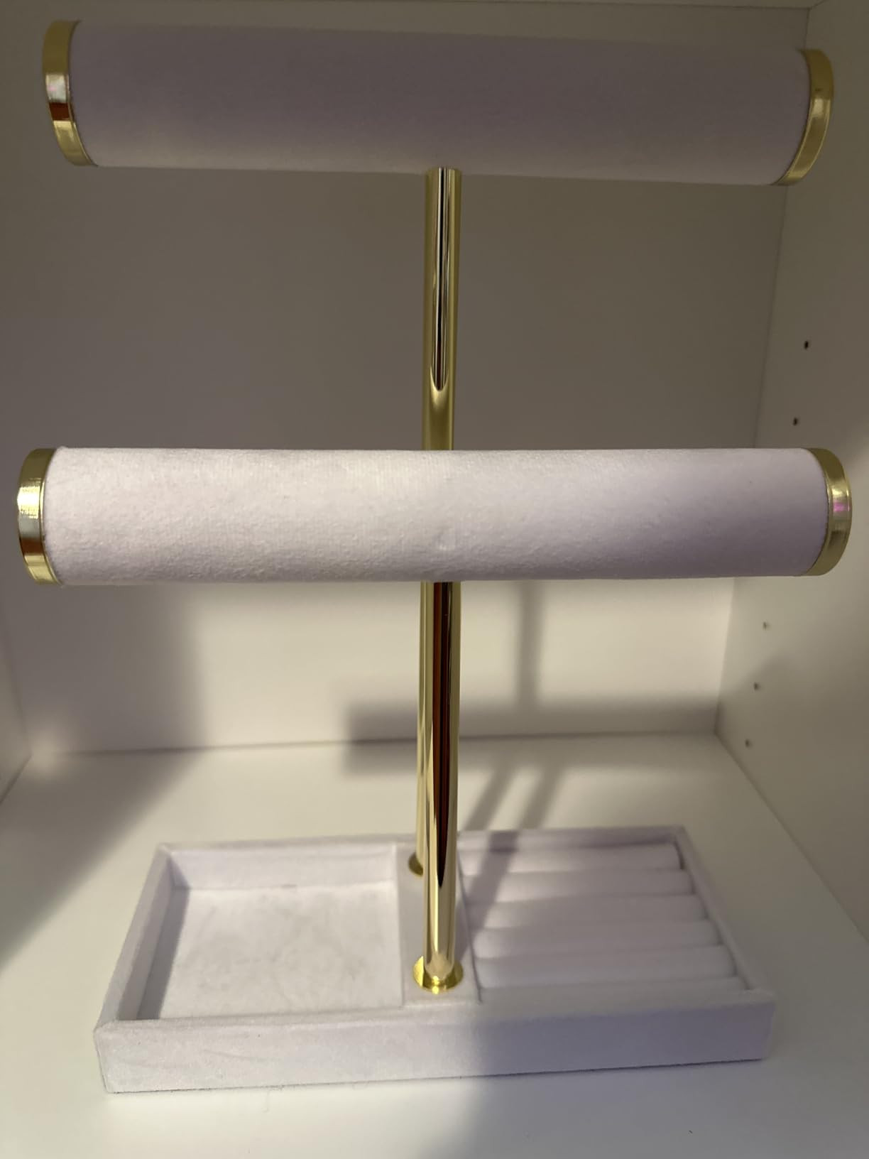 Amazon.com: bussdis 2 Tier Bracelet Holder Display - Detachable T Bar Beige Velvet Bracelet Holde... | Amazon (US)
