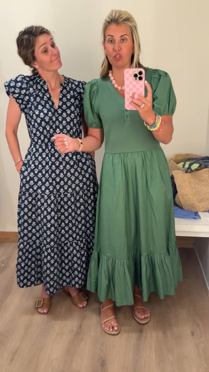 So much goodness at J.Crew Factory!! This is the perfect teacher dress…love a throw on and go dress. 
Green dress - small
Navy dress - 2
Sandals - 8 tts 

*code Catherine20 at Allie + Bess
*code mixandmatchmadness at Loopy

#LTKmomlife #LTKdayinmylife #LTKOver40