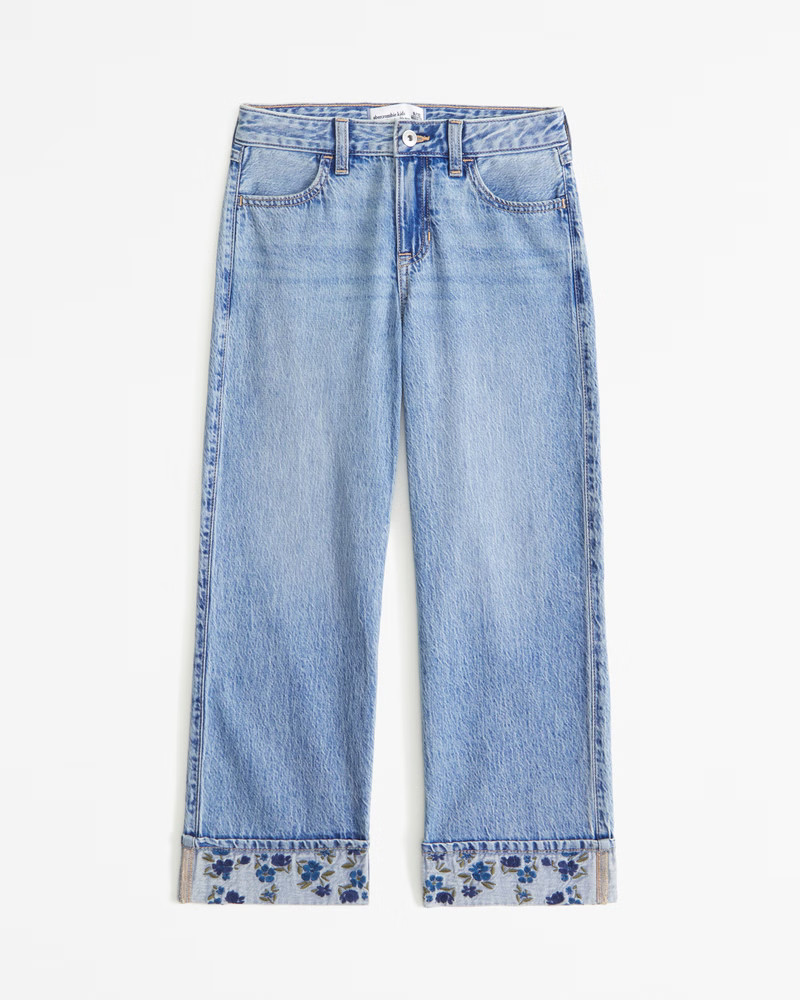 girls lightweight high rise relaxed ankle jeans | girls 40% off back-to-school favorites | Abercr... | Abercrombie & Fitch (US)