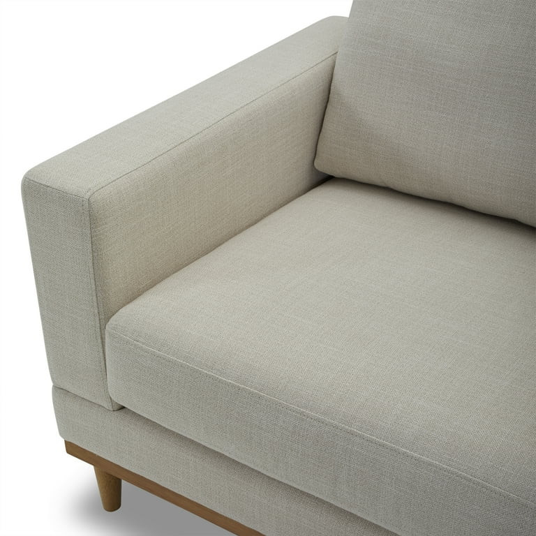 Better Homes & Gardens Springwood Wood Frame Accent Chair, Cream Linen | Walmart (US)