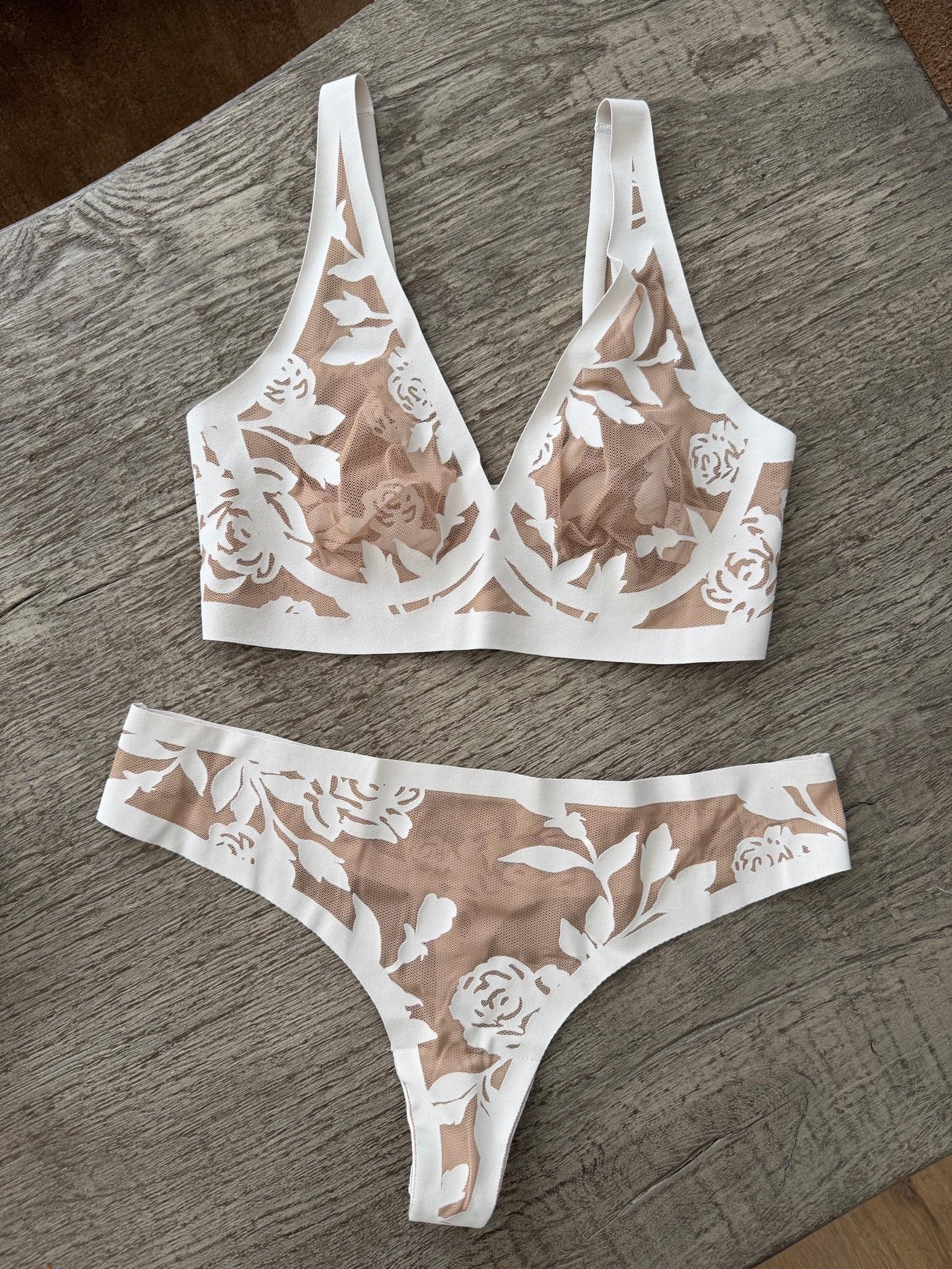 Madam Lux Sheer thong and bralette