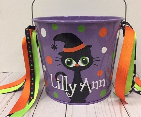 Personalized Halloween Bucket-halloween Bucket Personalized - Etsy | Etsy (US)
