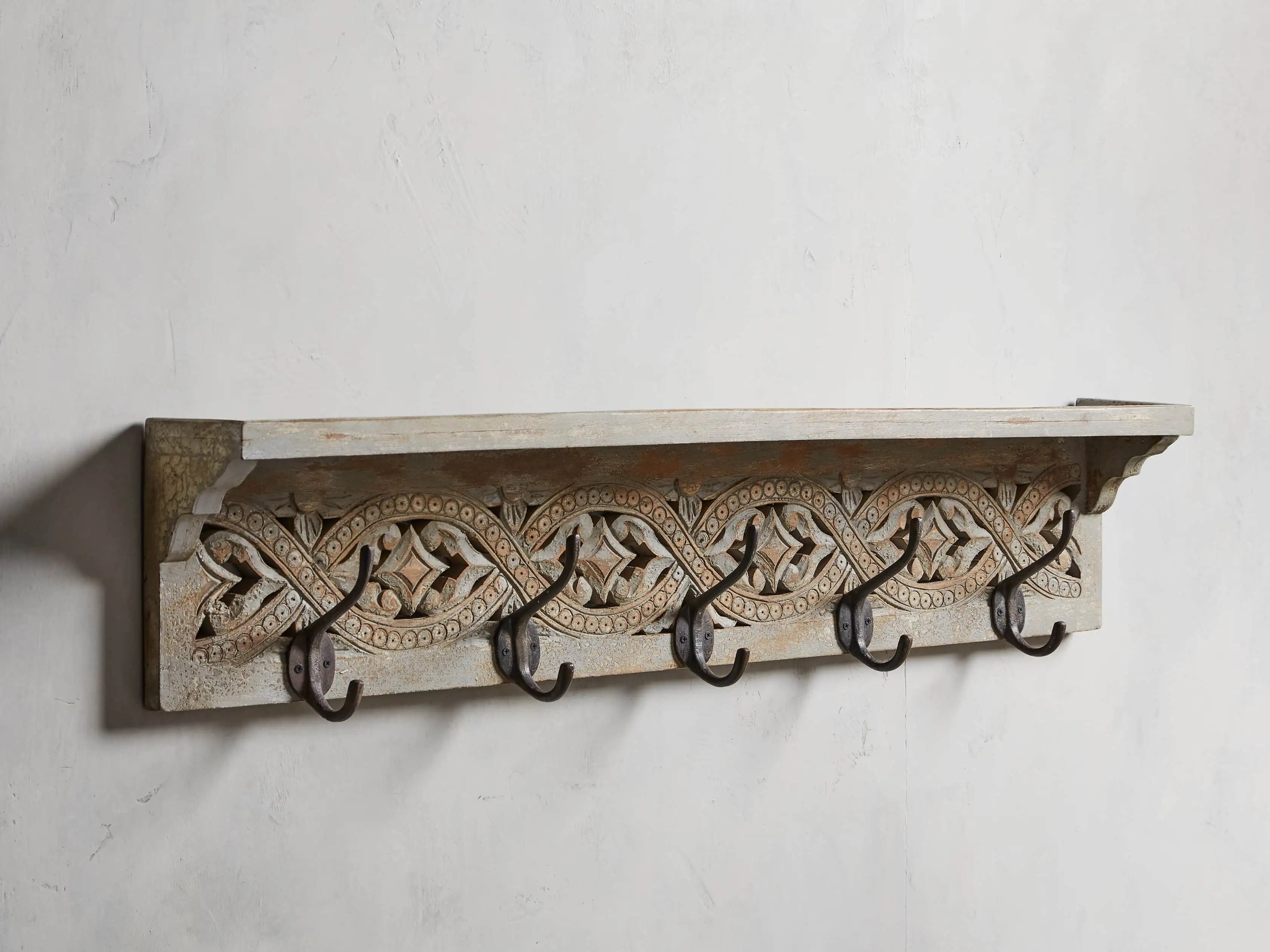 Uma Five Hook Shelf | Arhaus