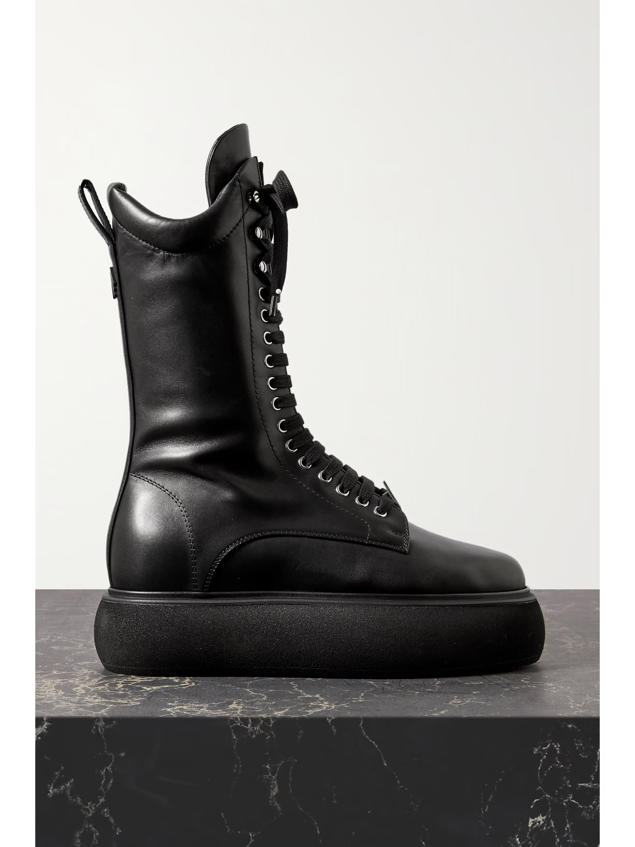 The Attico - Selene Leather Platform Ankle Boots - Black | NET-A-PORTER (US)